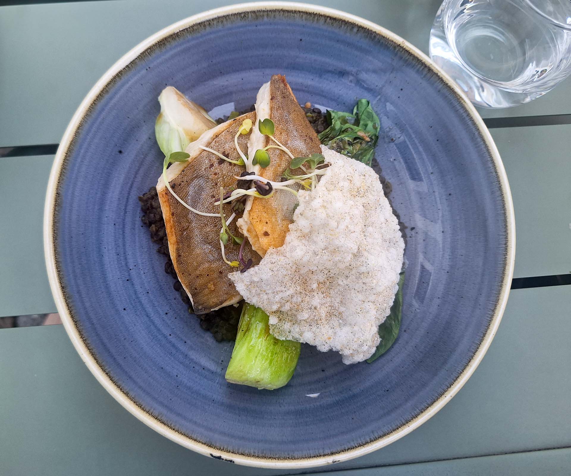 Fisch mit Linsen Pk Choi