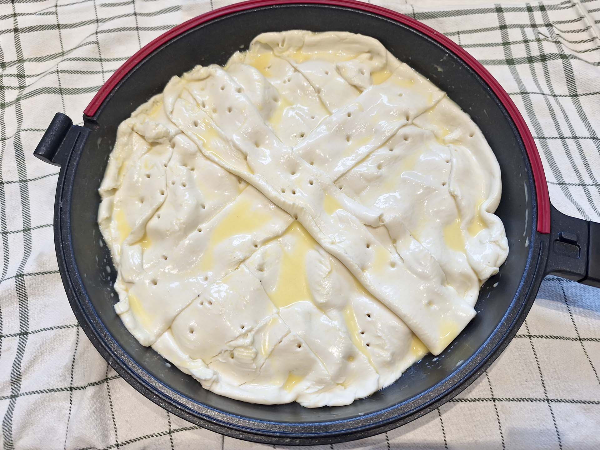 Tatin Teig abdecken